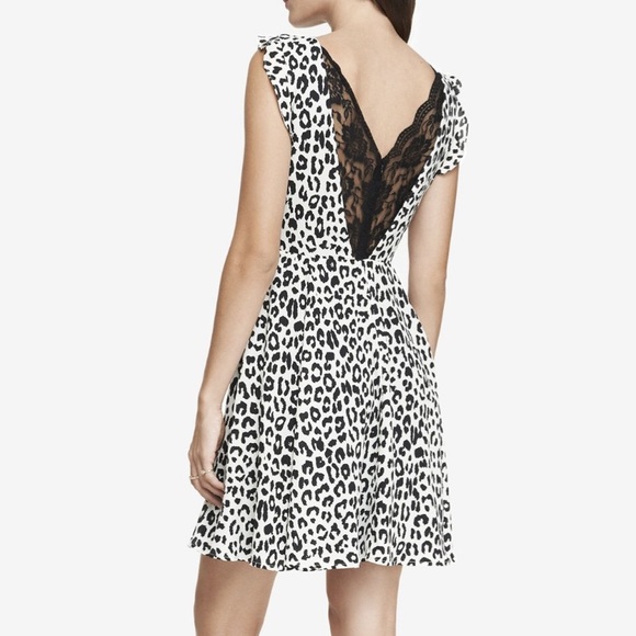 Express animal print lace back dress - Picture 5 of 5